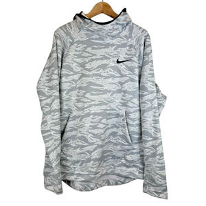 NWOT Nike Men's Spotlight Allover Camo Pullover Hoodie - White/Gray - Size L Men